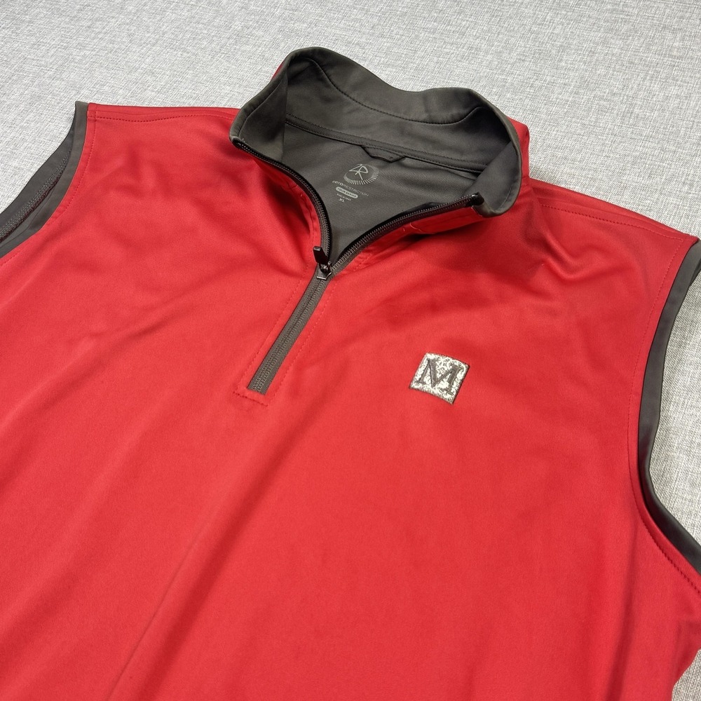 Zero‎ Restriction 1/4 Zip Tour Series Mediterra Golf Club Vest Mens XL Red